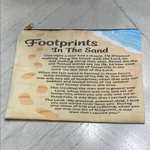 Footprints in the Sand Pouch/Make up Bag